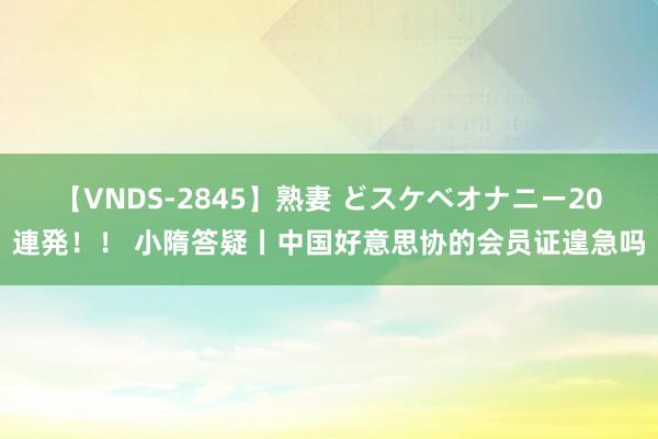 【VNDS-2845】熟妻 どスケベオナニー20連発！！ 小隋答疑丨中国好意思协的会员证遑急吗