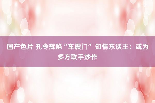 国产色片 孔令辉陷“车震门” 知情东谈主：或为多方联手炒作